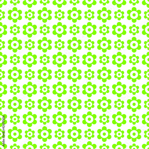 Abstract Seamless Pattern Green Doodle Background Vector
