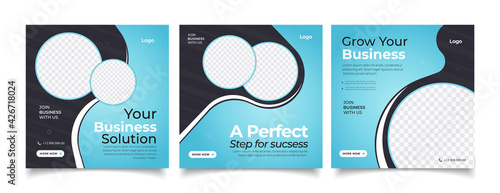 Digital business marketing banner for social media post template 