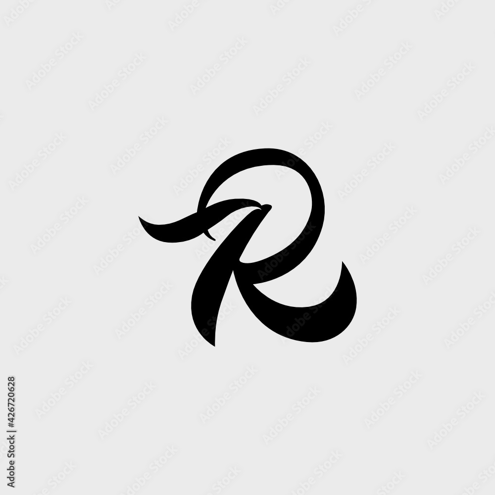 Monogram calligraphy R initial letter stylistyc logo design inspiration Monogram calligraphy R initial letter stylistyc logo design inspiration