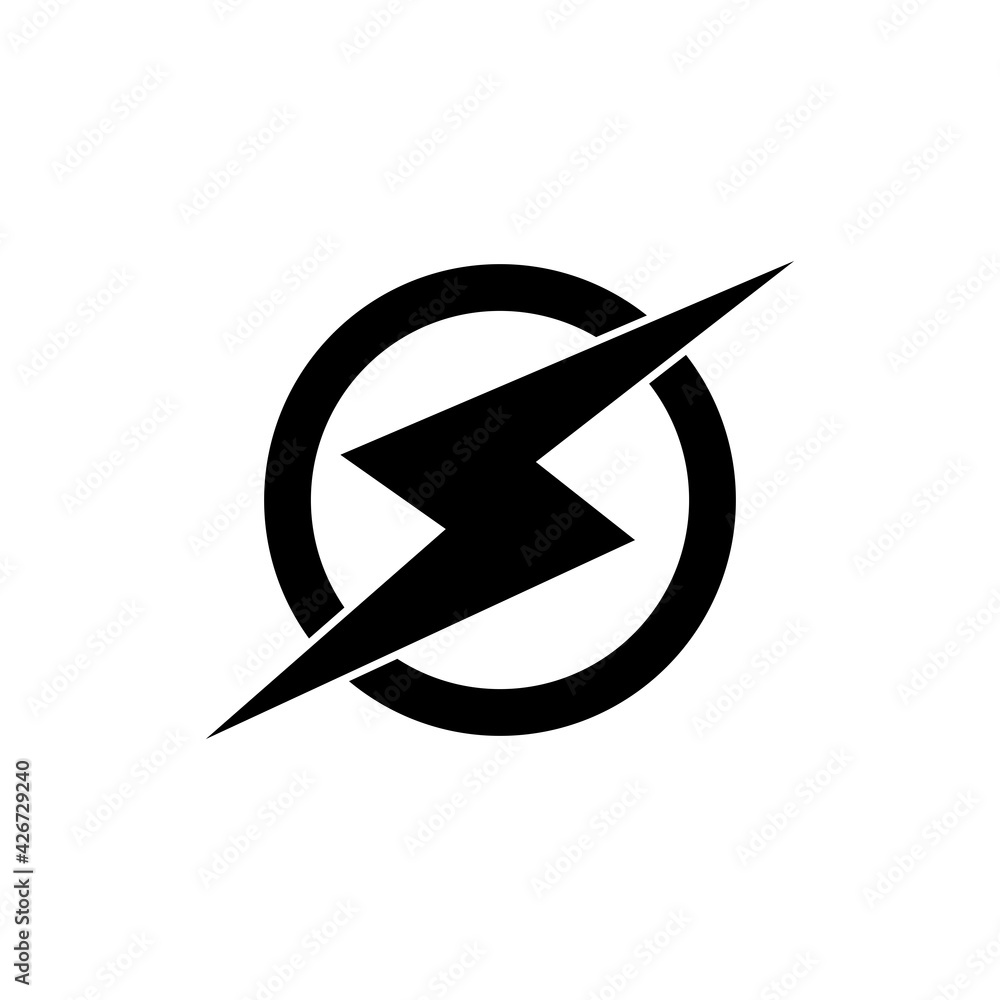 thunder lighting icon set vector sign symbol thunder lighting icon set vector sign symbol