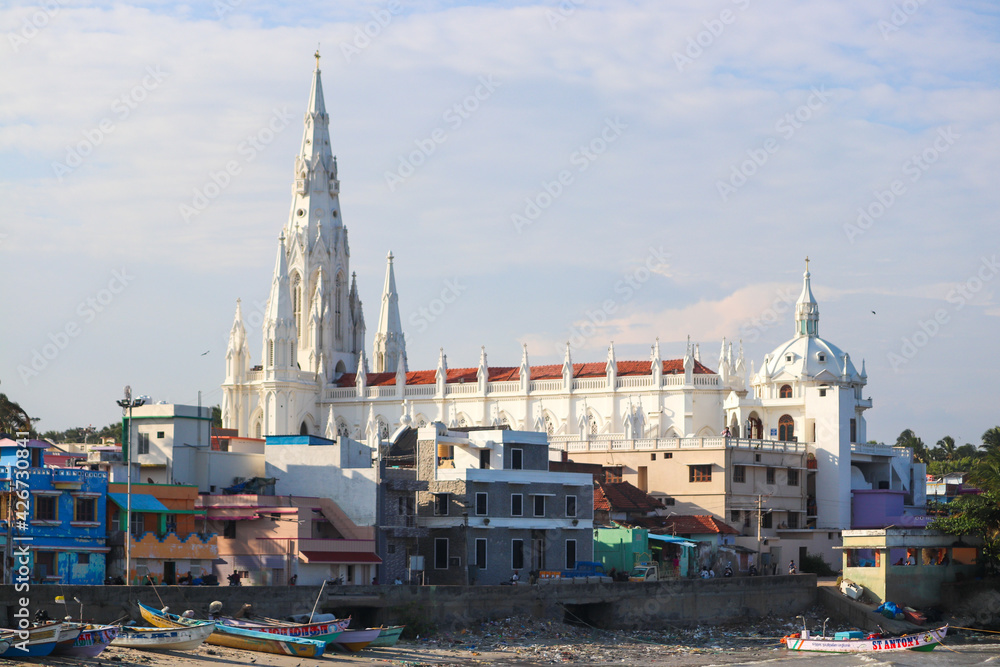 Fototapeta premium view of the old town chruch