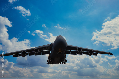 Transport, Flugzeug, Wolken, Himmel, Landung, Ramstein