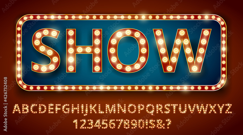Retro Light Letters