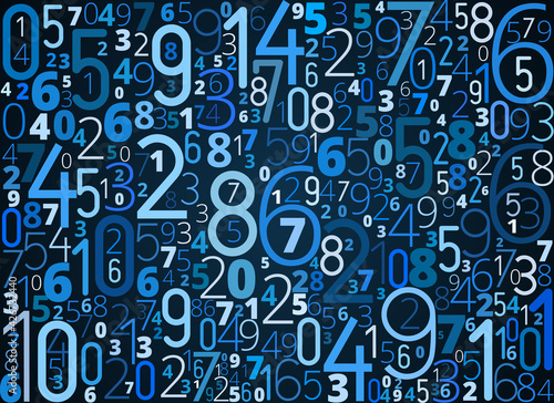Numbers vector background
