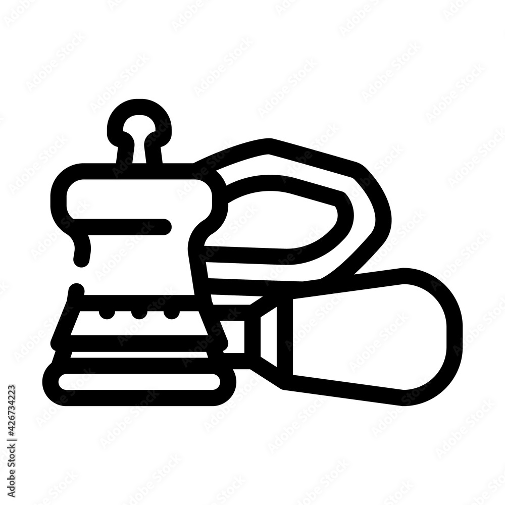 orbital sander tool line icon vector. orbital sander tool sign. isolated contour symbol black illustration orbital sander tool line icon vector. orbital sander tool sign. isolated contour symbol black illustration