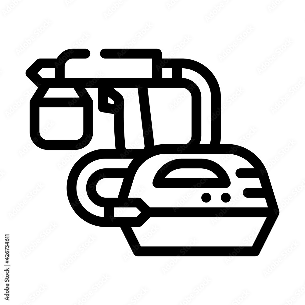 spray gun tool line icon vector. spray gun tool sign. isolated contour symbol black illustration spray gun tool line icon vector. spray gun tool sign. isolated contour symbol black illustration