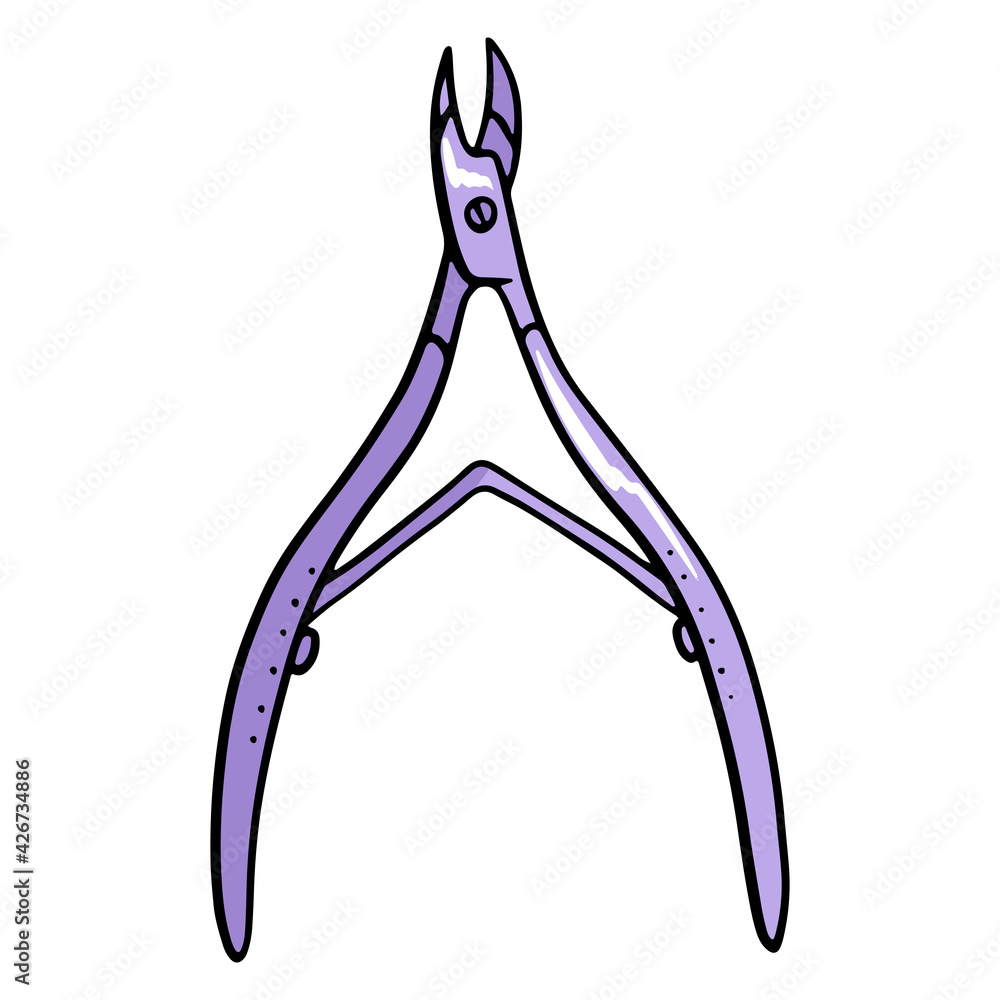 Nippers are necessary for nail processing for manicure or pedicure. Tool for manicure and pedicure. Nippers are necessary for nail processing for manicure or pedicure. Tool for manicure and pedicure.