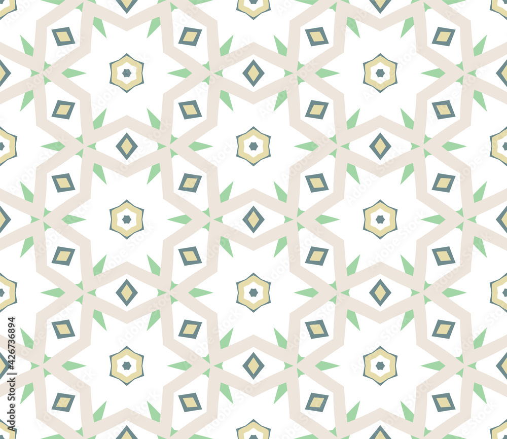 Abstract fantasy creative thin line hexagon based geometric seamless pattern. Creative mosaic, tile background. Abstract fantasy creative thin line hexagon based geometric seamless pattern. Creative mosaic, tile background.