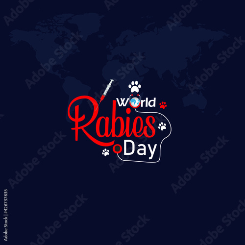 World rabies day. 28 September. vector illustration. Minimalist, Beautiful and simple element design. vector illustration.