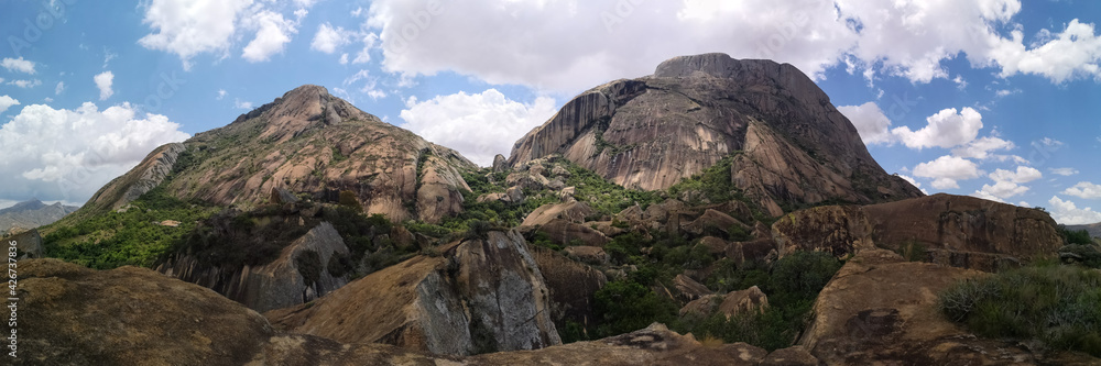 Big boulders of Anja community reserve, in Central Madagascar, Africa