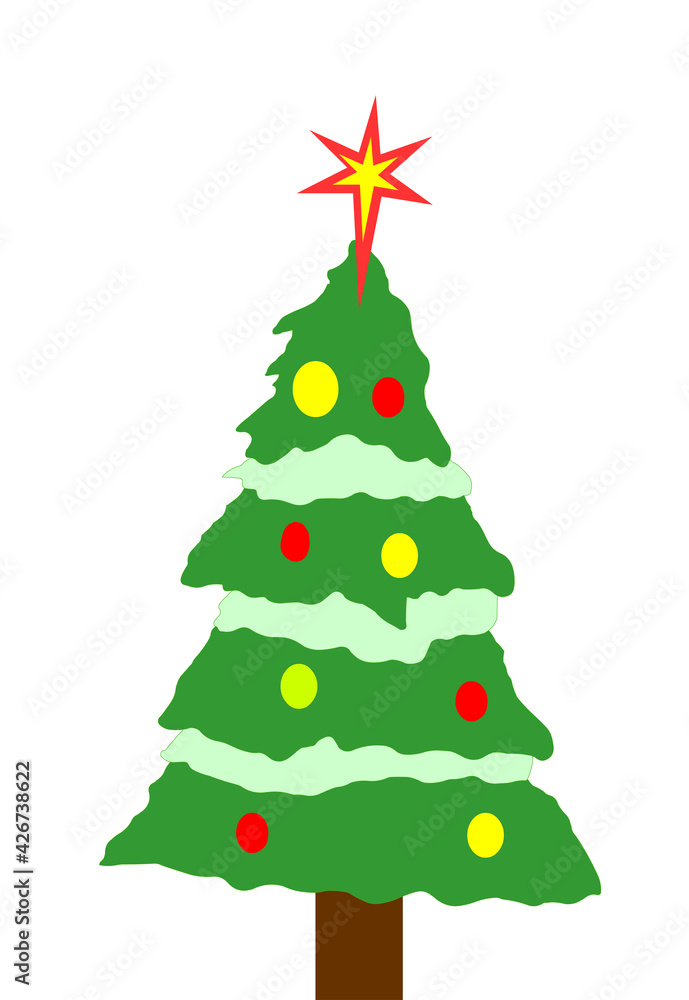Decorated christmas tree Decorated christmas tree
