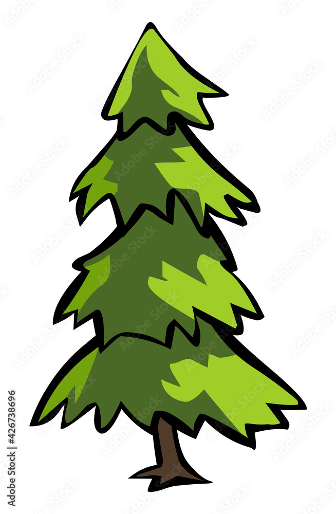 Obraz premium Elegant pine tree illustration vector