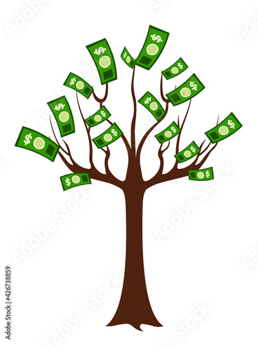 Money tree vector illustration