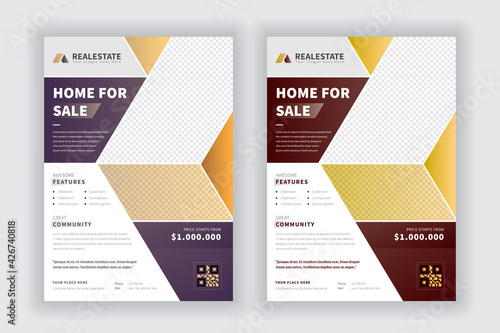 Real estate company business flyer - vector design editable all content and very suitable for multipurpose business