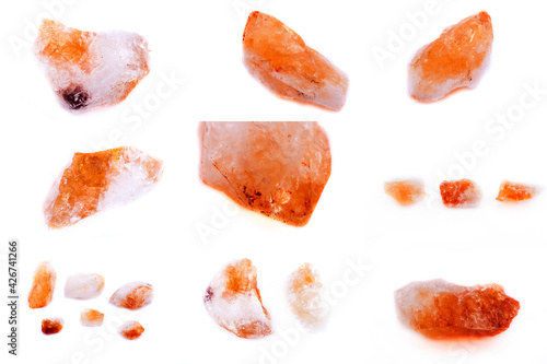 Collection of stone mineral citrine