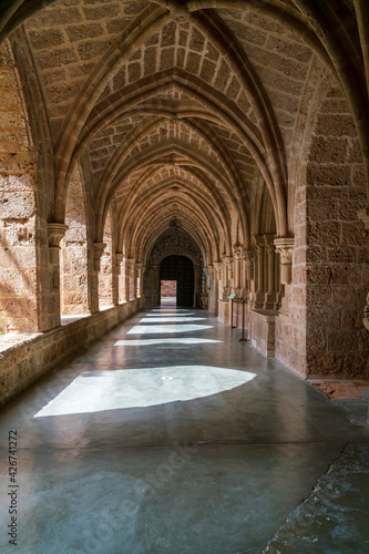 Interior view of the Monasterio de Piedra, Zaragoza, Spain. © Chemari