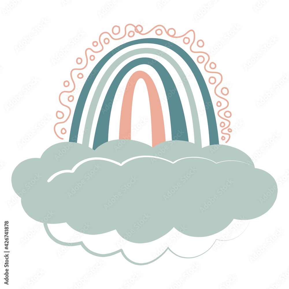 Boho rainbow with cloud Boho rainbow with cloud