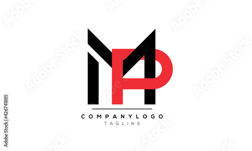 Photos Abstract Letter Initial MP PM M P Vector Logo Design Template