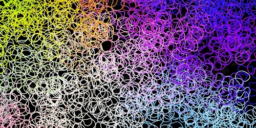 Dark multicolor vector pattern with abstract shapes.