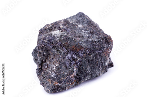 macro mineral stone apophyllite on a white background