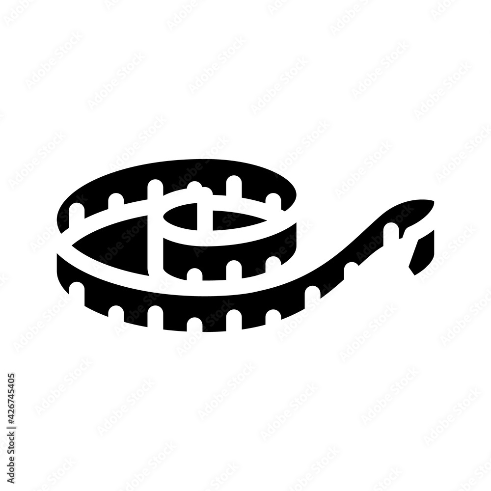 flexible meter glyph icon vector. flexible meter sign. isolated contour symbol black illustration flexible meter glyph icon vector. flexible meter sign. isolated contour symbol black illustration