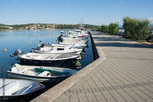 Krk Island, Croatia. Summer sea shore view. 