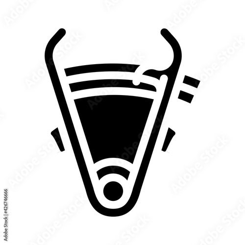 caliper tool glyph icon vector. caliper tool sign. isolated contour symbol black illustration