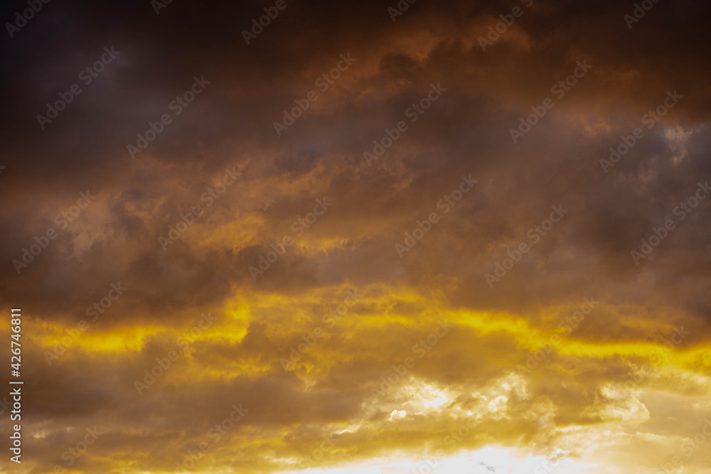 Cloudy sky at sunset Cloudy sky at sunset