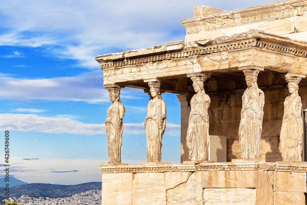  The Erechtheion or Erechtheum is an ancient Greek temple of the Acropolis of Athens in Greece.