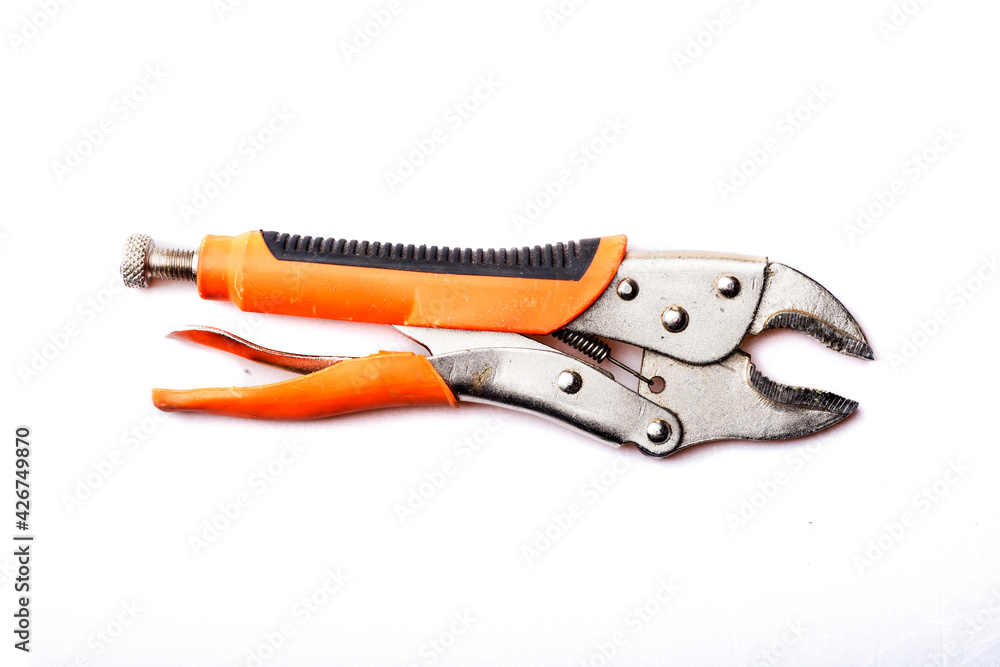 Obraz premium pressure pliers with orange handle