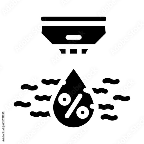 humidity sensor glyph icon vector. humidity sensor sign. isolated contour symbol black illustration photo