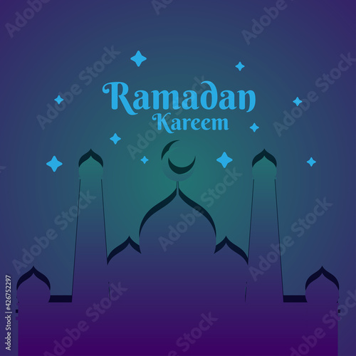 Ramadan Kareem Mubarak Ramazan poster vector banner