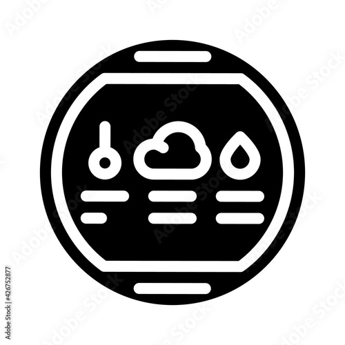 thermohygrometer tool glyph icon vector. thermohygrometer tool sign. isolated contour symbol black illustration photo