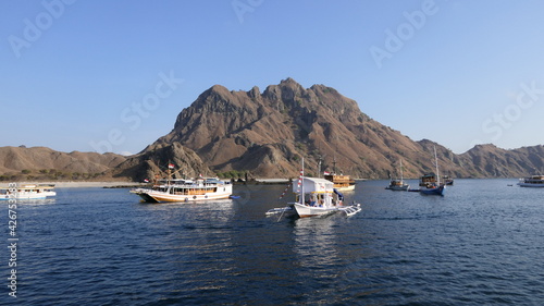 Padar Island from the boat in Indonesia © Michael