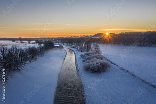 Landschaft im Winter Bramsche © christian