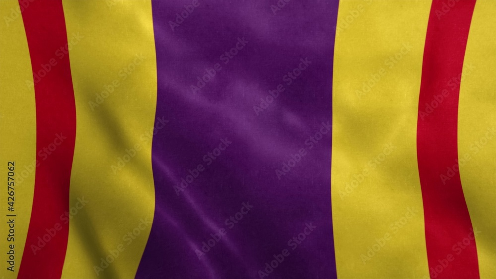 Fototapeta premium Ciales flag, city of Puerto Rico. 3d illustration