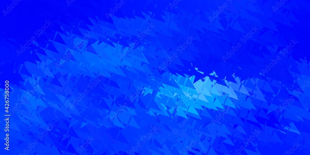 Dark BLUE vector background with polygonal forms.