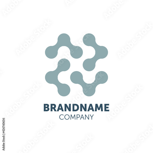 chip logo design with geometry