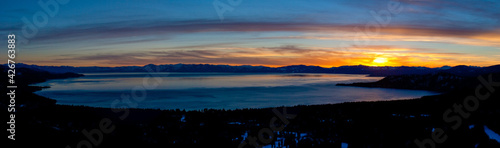 Sunset Over Lake Tahoe, Panoramic