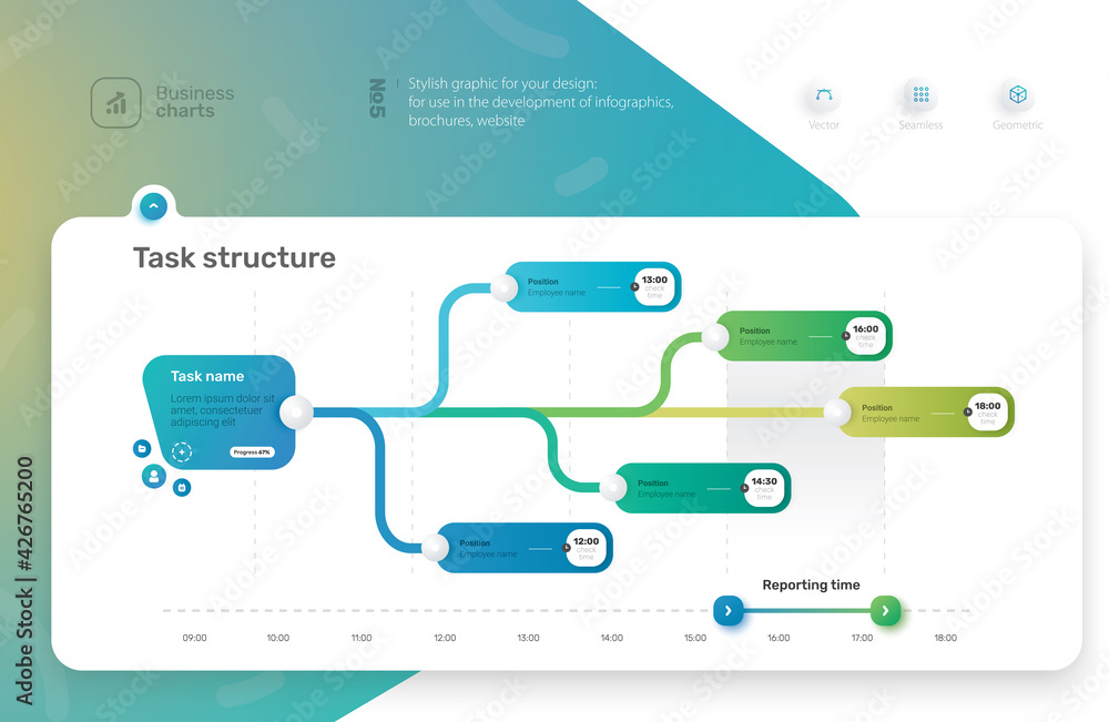 `Vector infographic chart template. Business concept with seven options. For flowchart, steps, parts, infographic, diagram. Can be used for your presentations, workflow layout, web. Vector eps10 `Vector infographic chart template. Business concept with seven options. For flowchart, steps, parts, infographic, diagram. Can be used for your presentations, workflow layout, web. Vector eps10