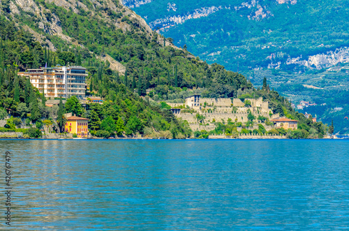 Beautiful peaceful lake Garda, Italy. photo