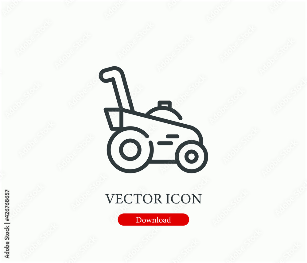 Gardening vector icon.  Editable stroke. Linear style sign for use on web design and mobile apps, logo. Symbol illustration. Pixel vector graphics - Vector