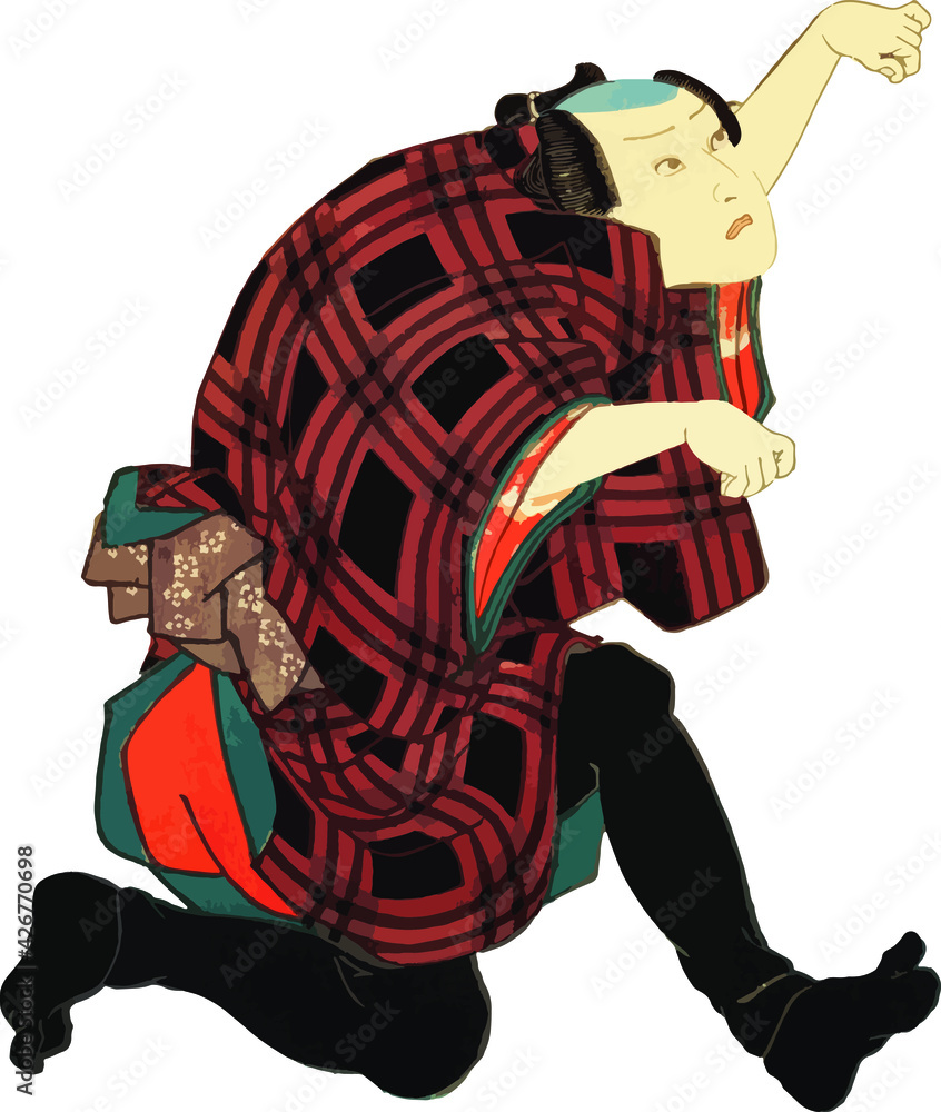 猫のポーズで踊る男性 Stock Vector Adobe Stock