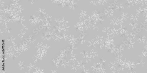 Light gray vector abstract backdrop with leaves.