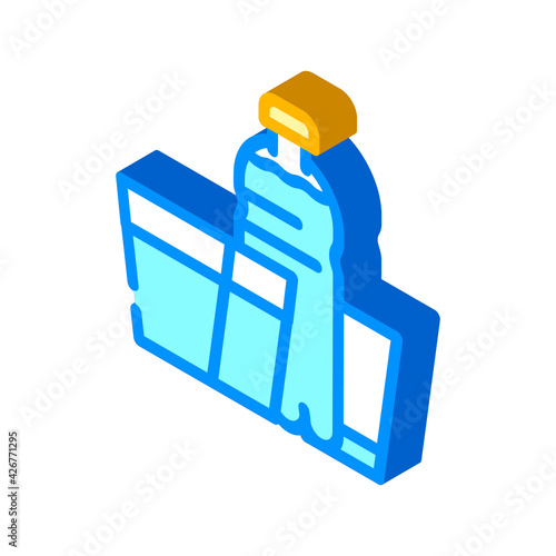 daily water intake isometric icon vector. daily water intake sign. isolated symbol illustration