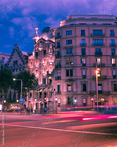 Famosa esquina de Casa Batlló en Barcelona España