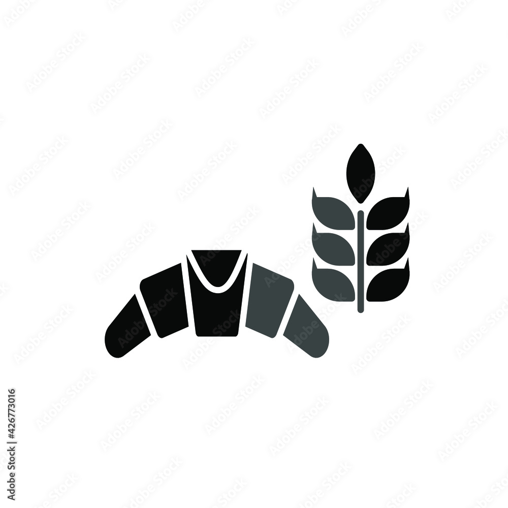 Naklejka premium Illustration Vector graphic of croissant icon