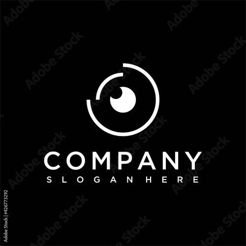 Eyeball vector outline logo design
