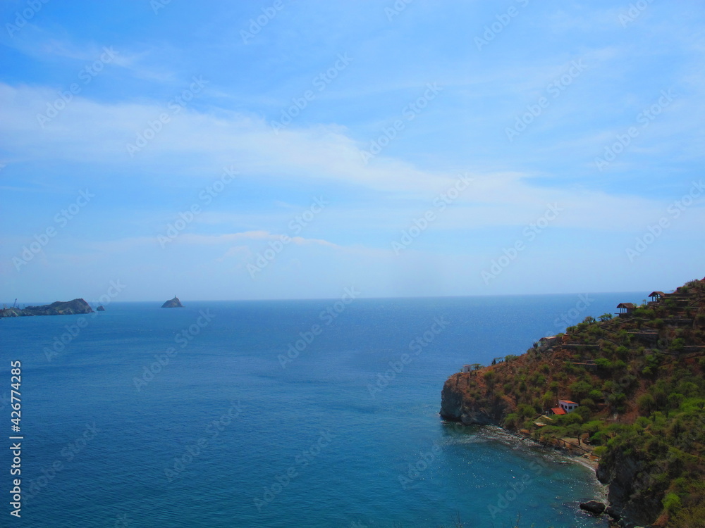 Fototapeta premium Landscapes of the coasts of Santa Marta, Colombia