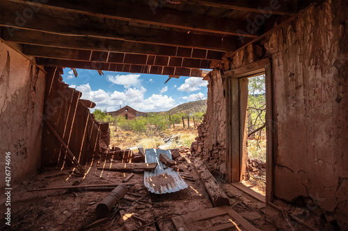 Inside the ruins of a ghost town